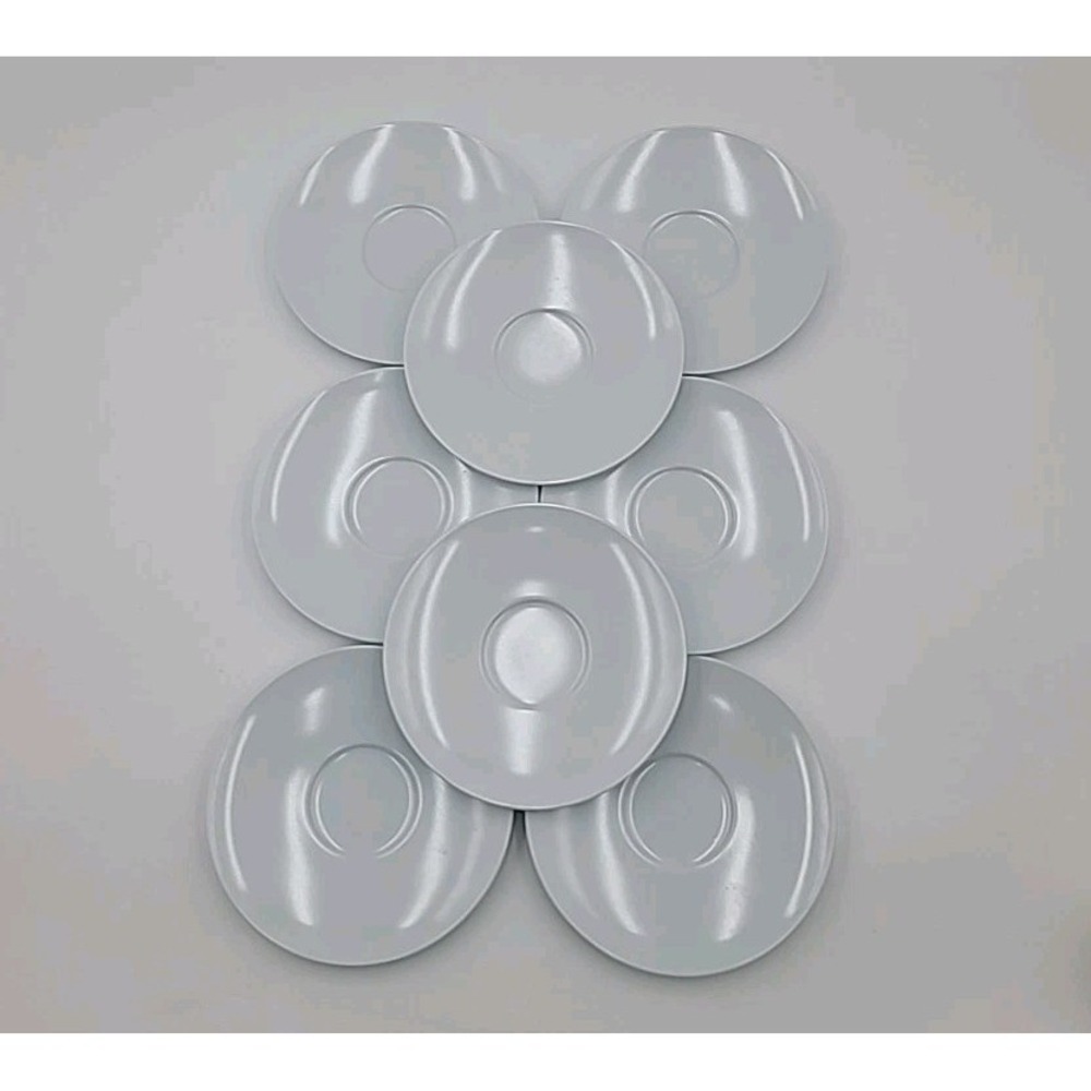 8 VTG MCM Melamine Melmac Saucer Plates  6" White K G-6
